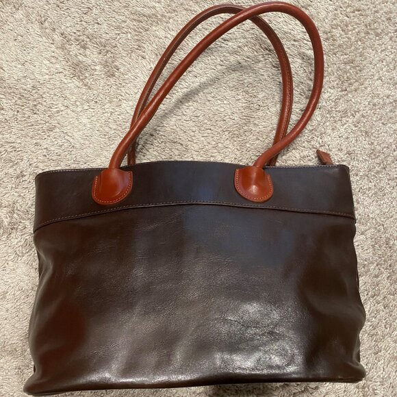 Italian Leather Chocolate Brown Purse - Picture 3 of 5